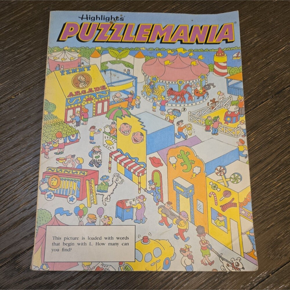 Highlights Puzzlemania (1990) Activity Book